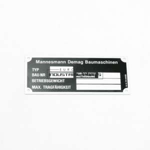 Crane model label