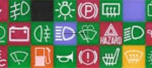 Symbols fog and tail lamp